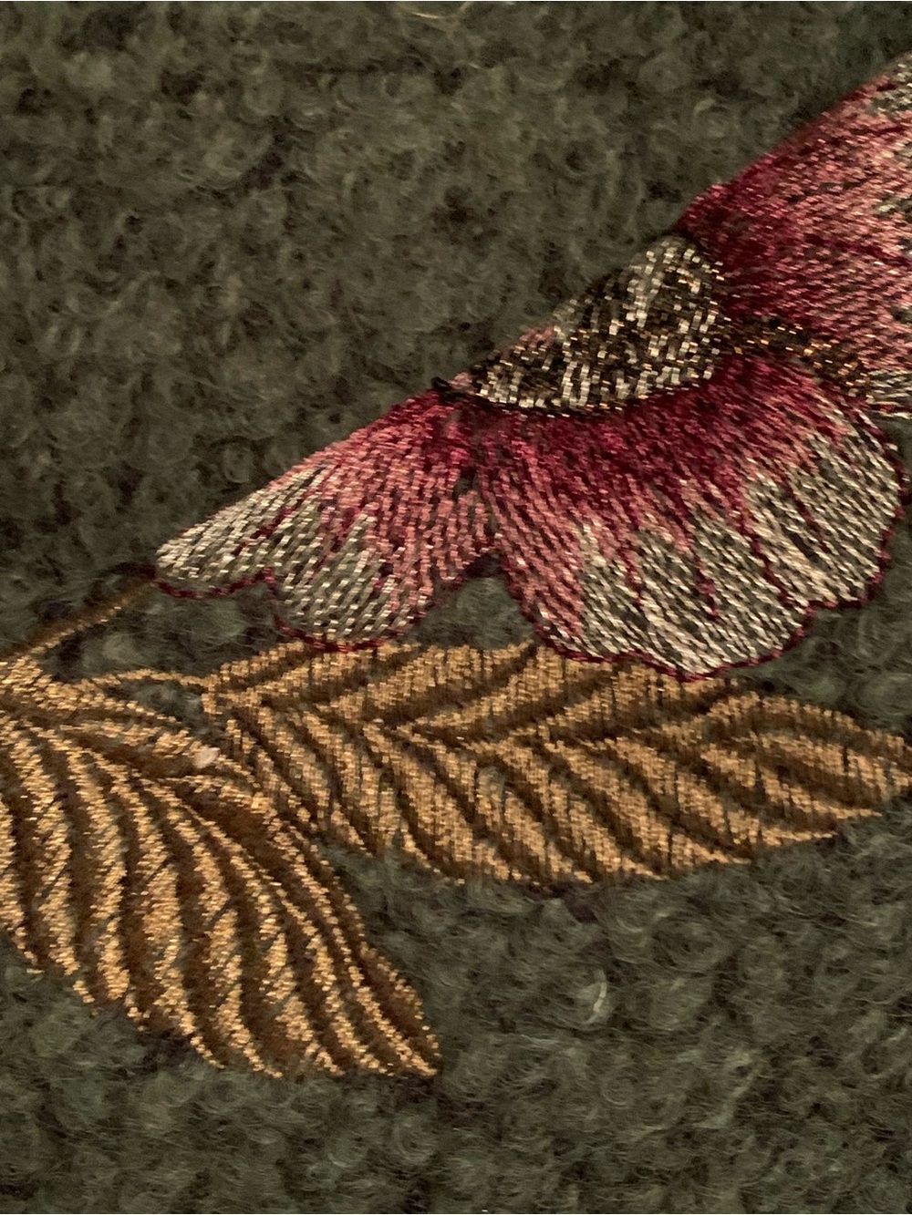 Vintage Wool Embroidered Floral Coat - Picture 7 of 13